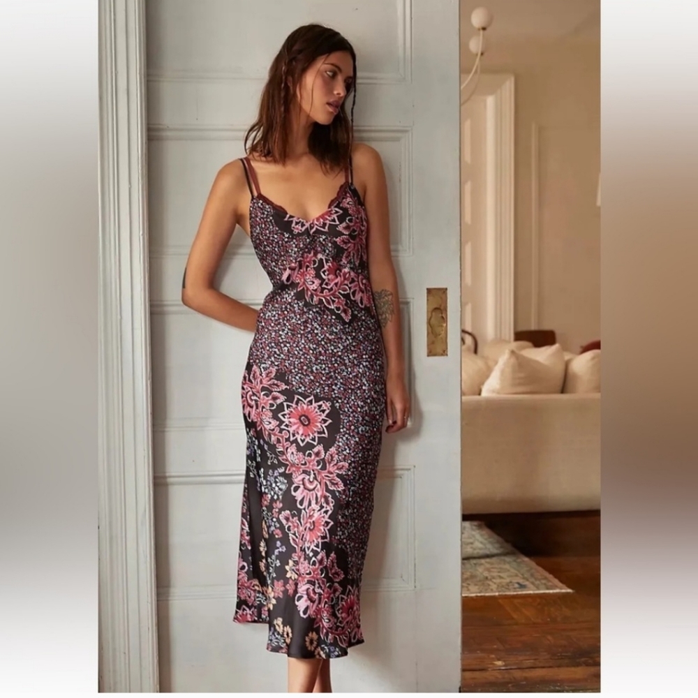 FREE PEOPLE Your Better Side Midi Slip Dress